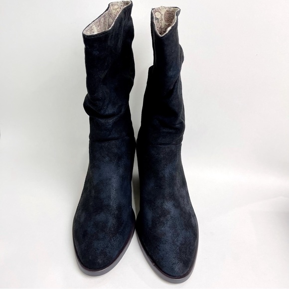 Band of Gypsies Womens Black Crash Pull On Block Heel Mid Calf Boots Size 6 - Picture 7 of 10